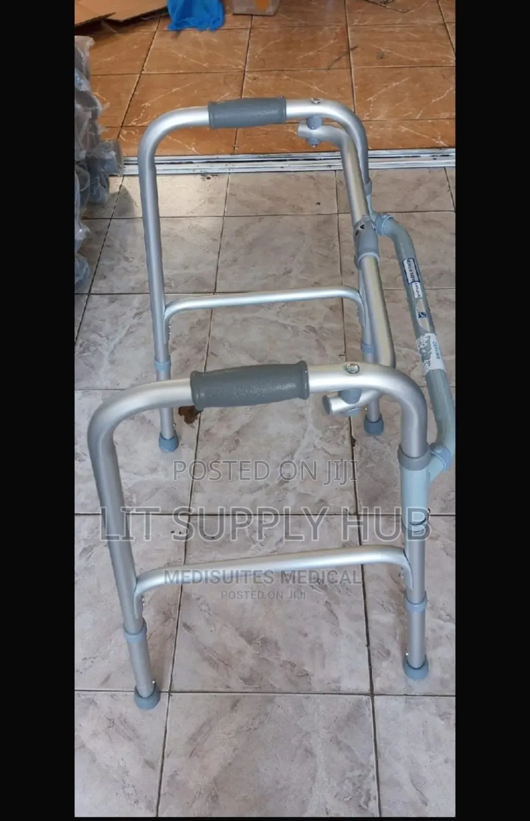 Medical Stability Walker With Foldable Frame and Adjustable Height