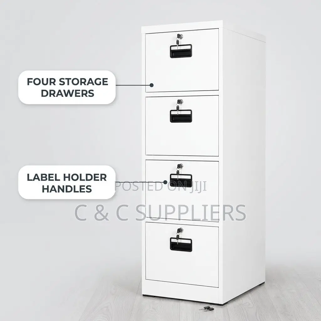 4-Drawer Filling Cabinet With Each Key