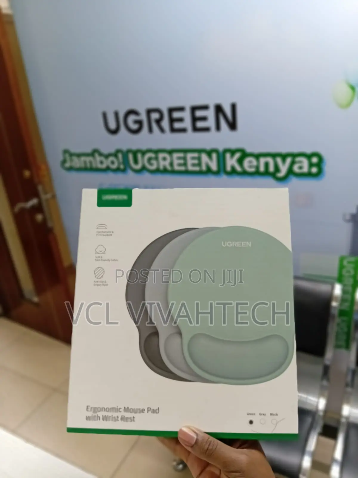 UGREEN Ergonomic Mouse Pad With Wrist Rest GREEN
