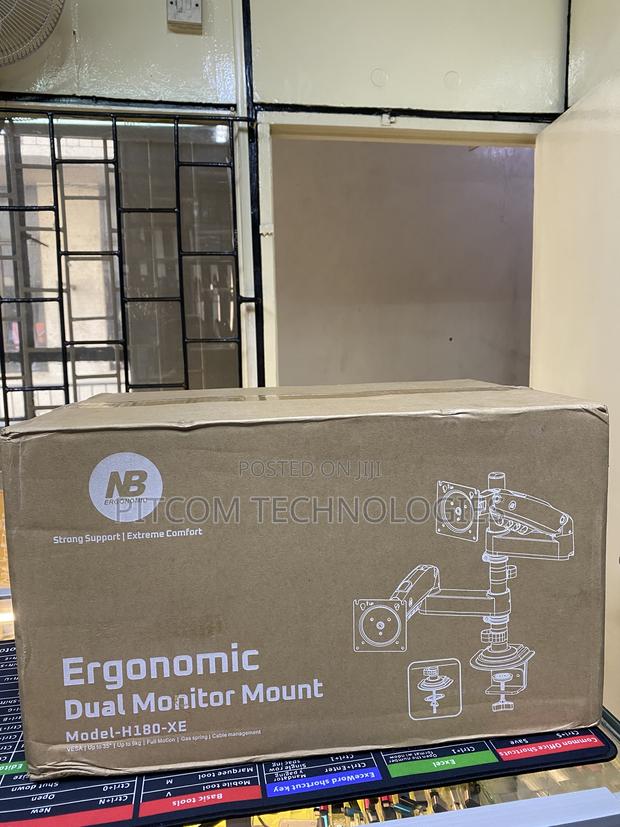 NB H180 Ergonomic Dual Monitor Arm