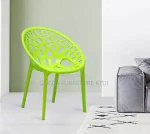 Patio Cafeteria Green Stackable Plastic Chair