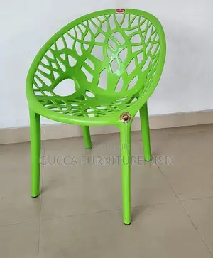 Patio Cafeteria Green Stackable Plastic Chair