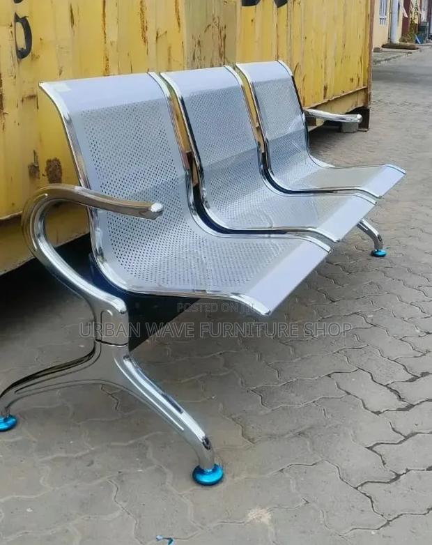 Silver Waiting Bench