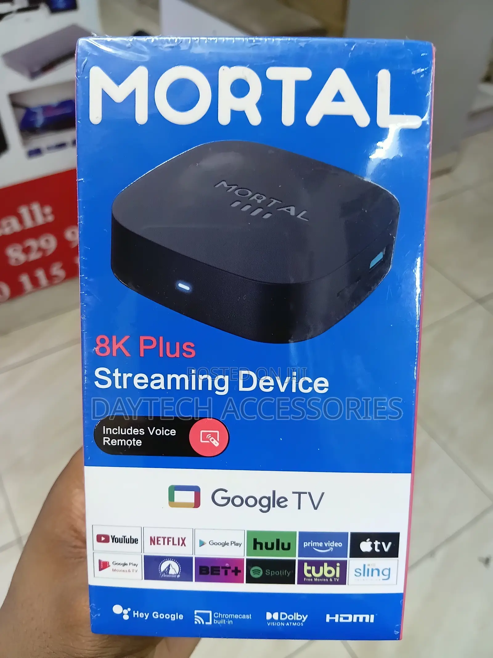 Mortal T1+ 8K Plus Streaming Device Android TV Box.