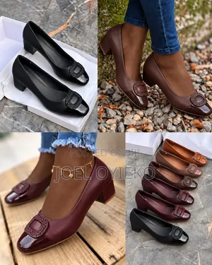 Chunky Wet Look Heels