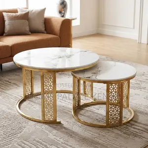 Coffee Table; Large Marble Coffee Table Set
