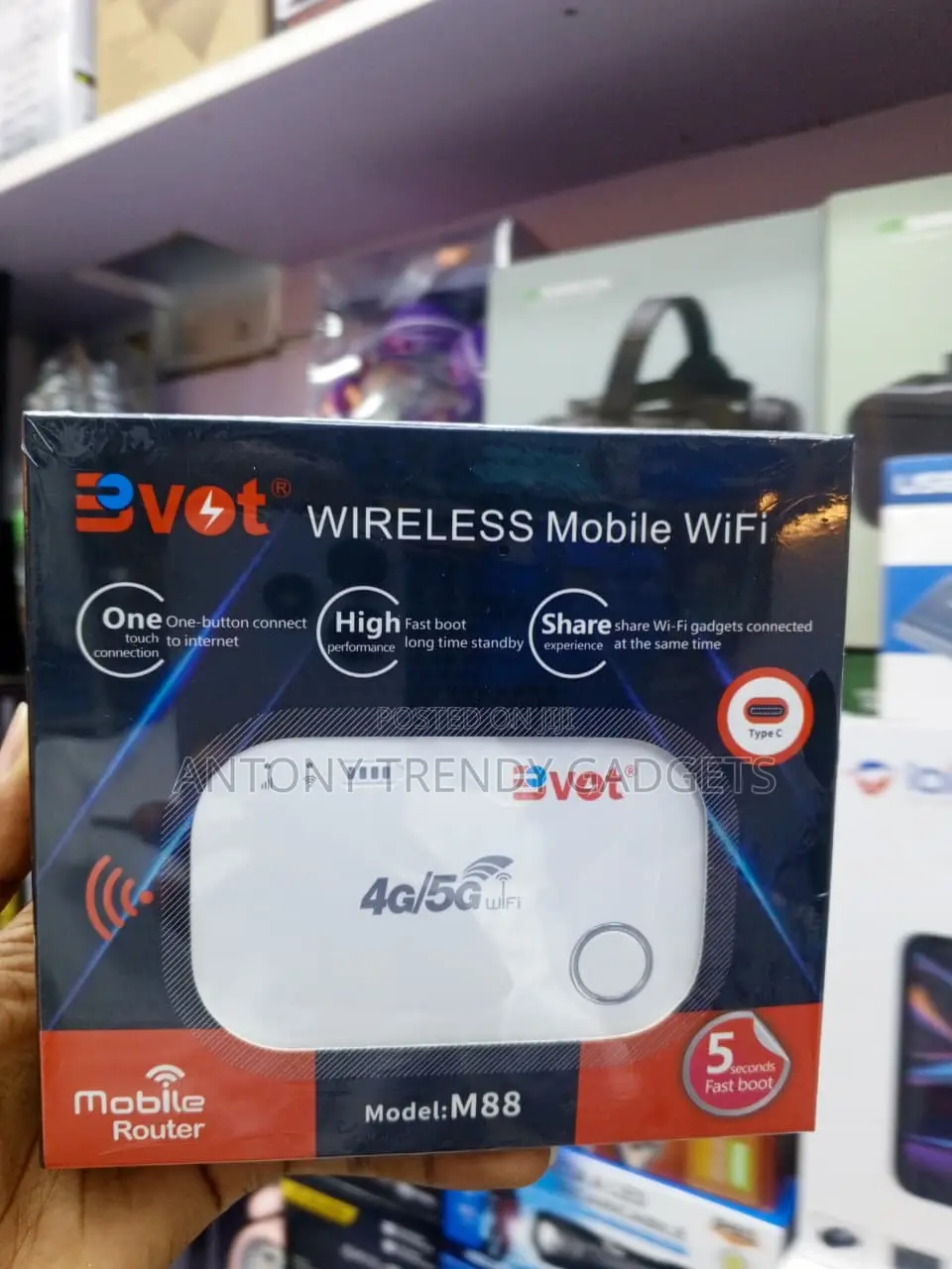 BVOT M88 Mobile WiFi Router 150Mbps for 10 Devices