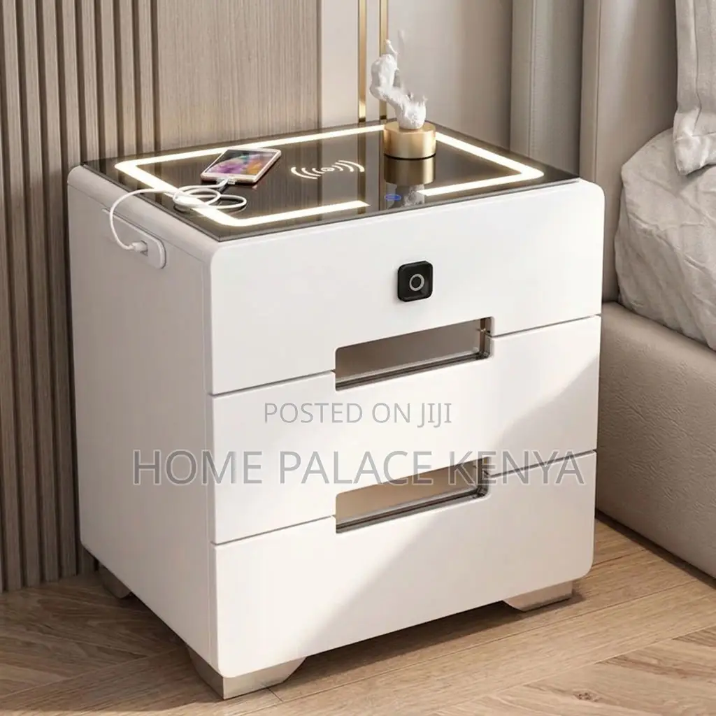 Night Stand; Stylish Bedside Table With Drawers for Modern Bedroom
