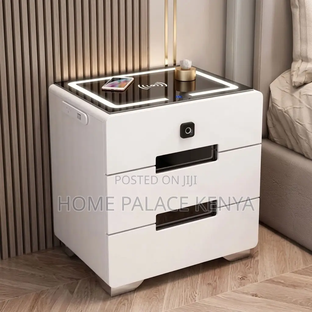 Night Stand; Stylish Bedside Table With Drawers for Modern Bedroom
