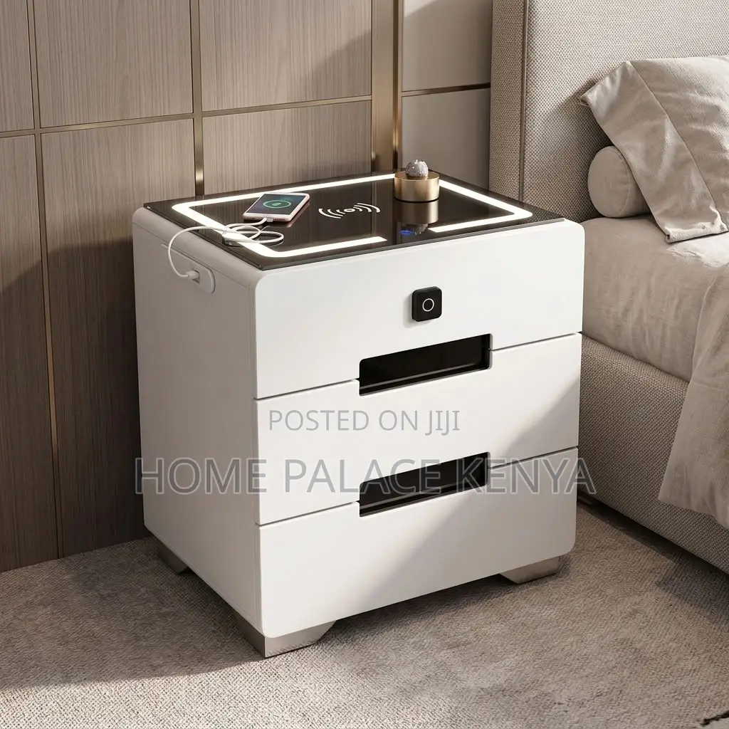 Night Stand; Stylish Bedside Table With Drawers for Modern Bedroom