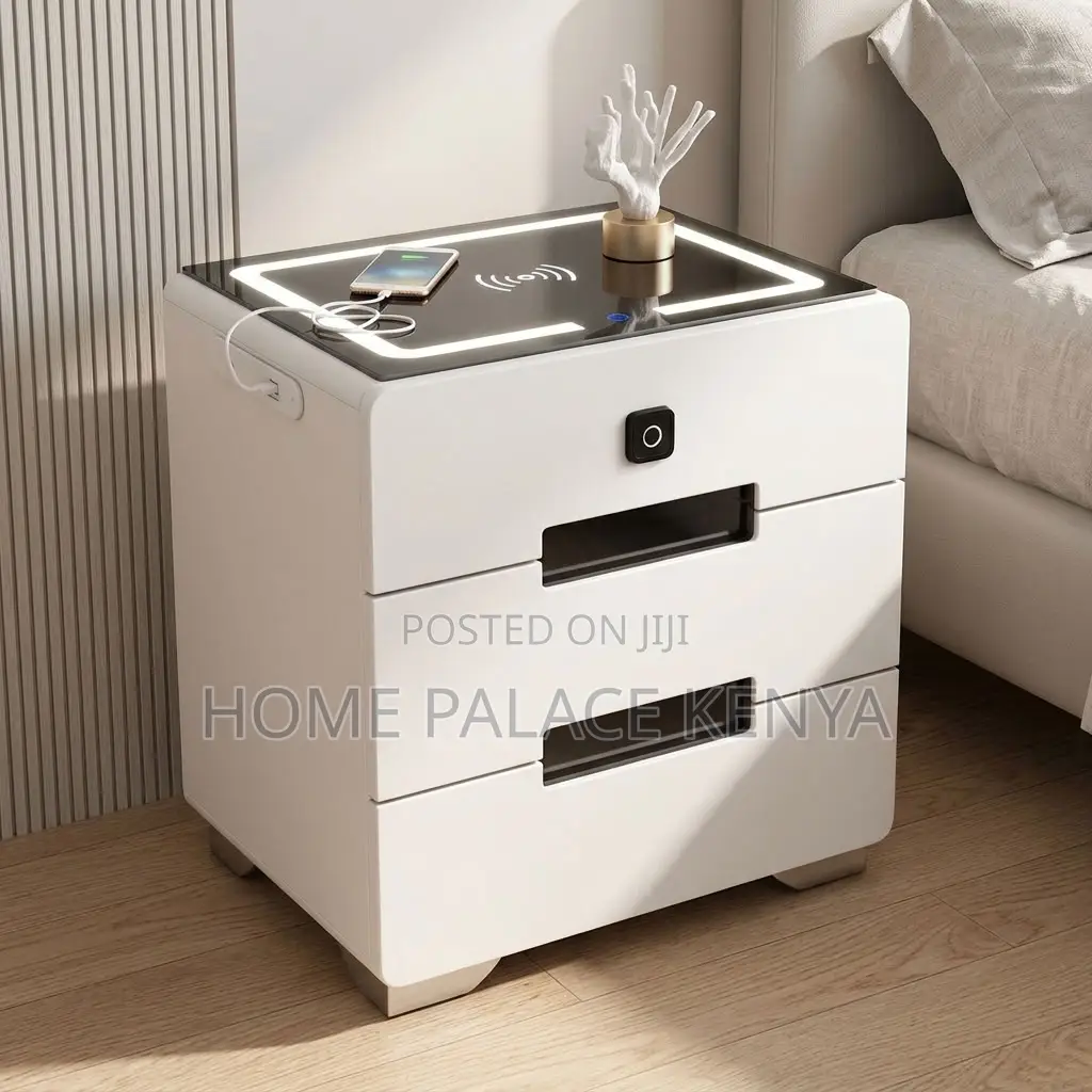 Night Stand; Stylish Bedside Table With Drawers for Modern Bedroom
