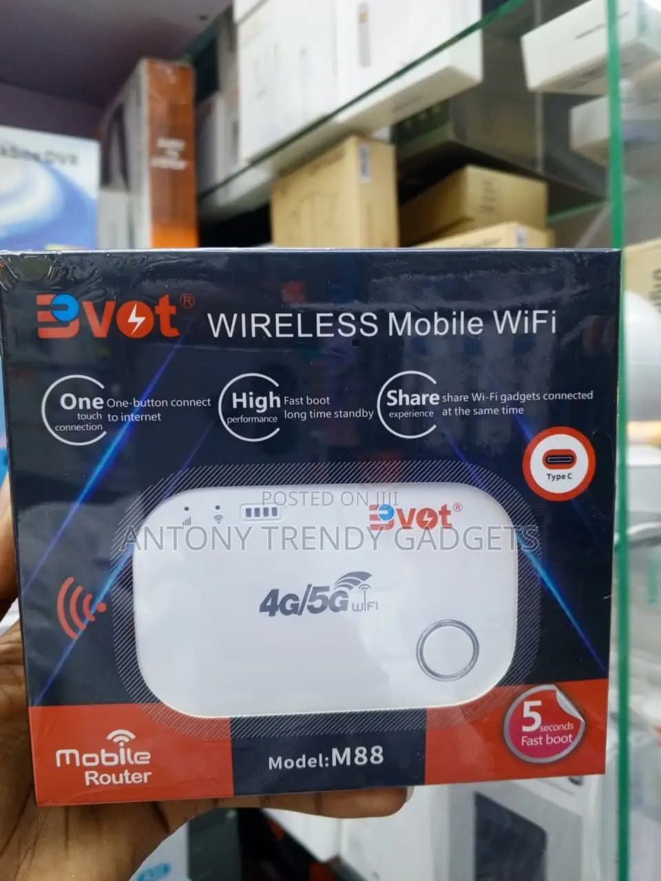 BVOT M88 4G LTE Portable WiFi Router 150Mbps 10 Devices