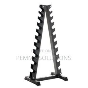 58Kgs Dumbbells & Kettlebell Set. 10 Tier Vertical Dumbbell Rack.