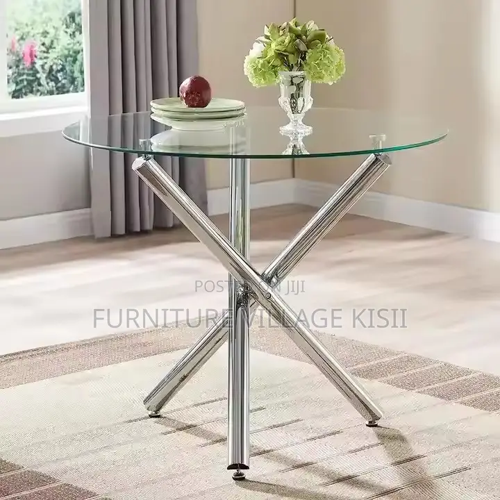 Nordic Round Glass Dining Table