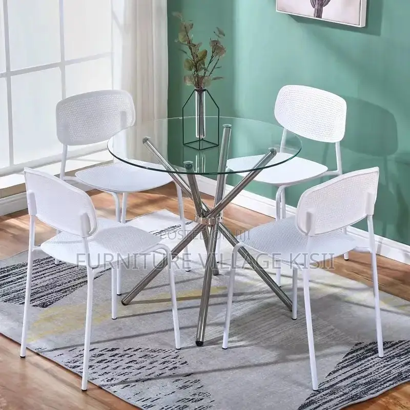Nordic Round Glass Dining Table