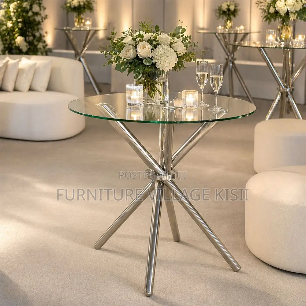 Nordic Round Glass Dining Table