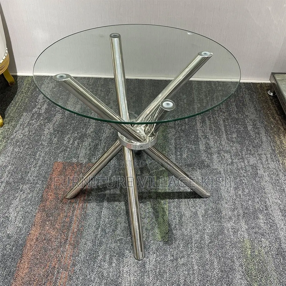 Nordic Round Glass Dining Table