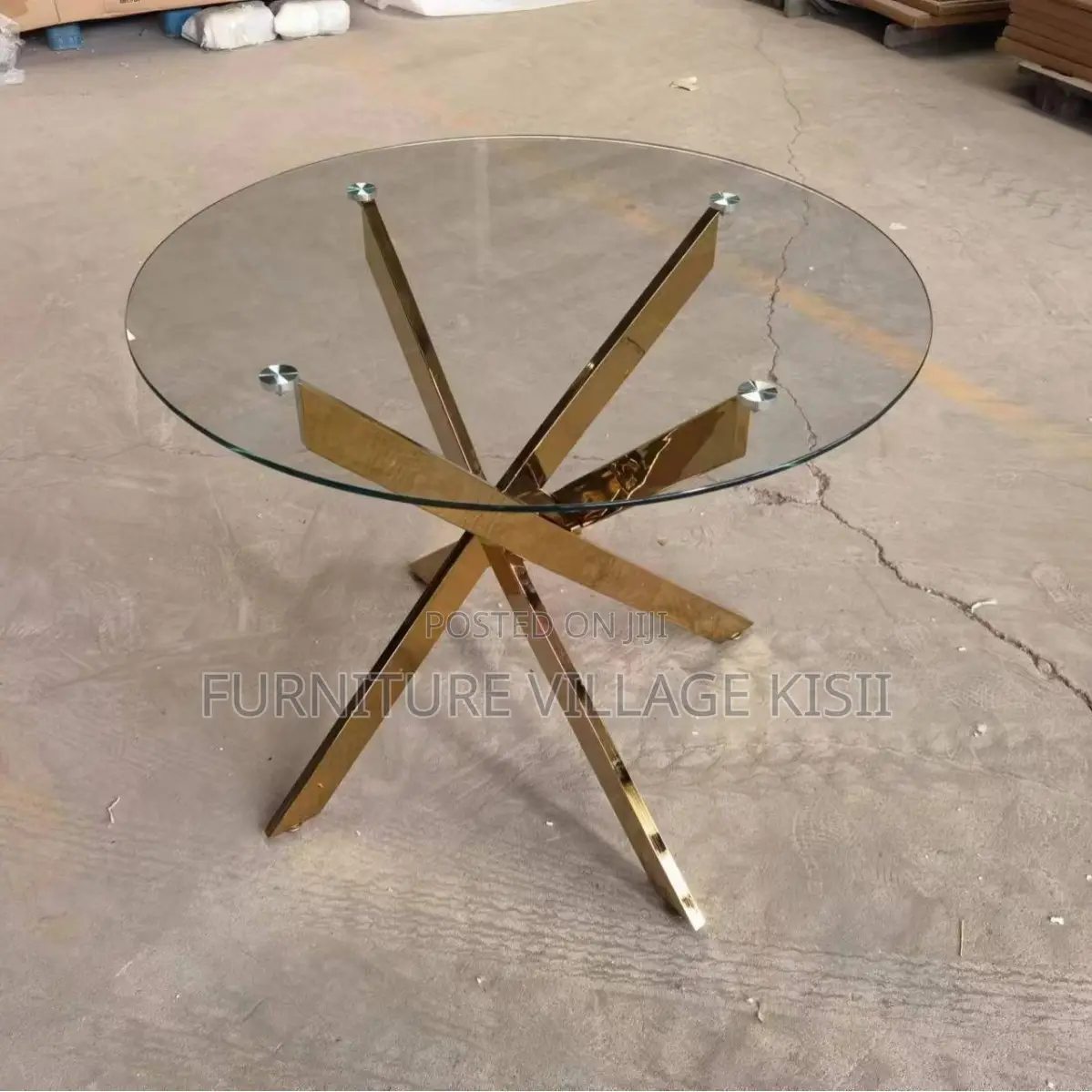 Nordic Round Glass Dining Table