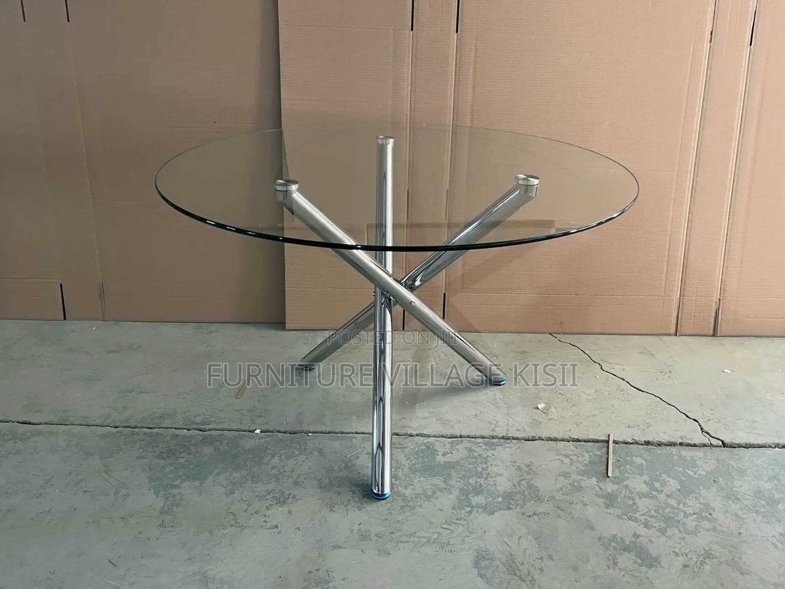 Nordic Round Glass Dining Table
