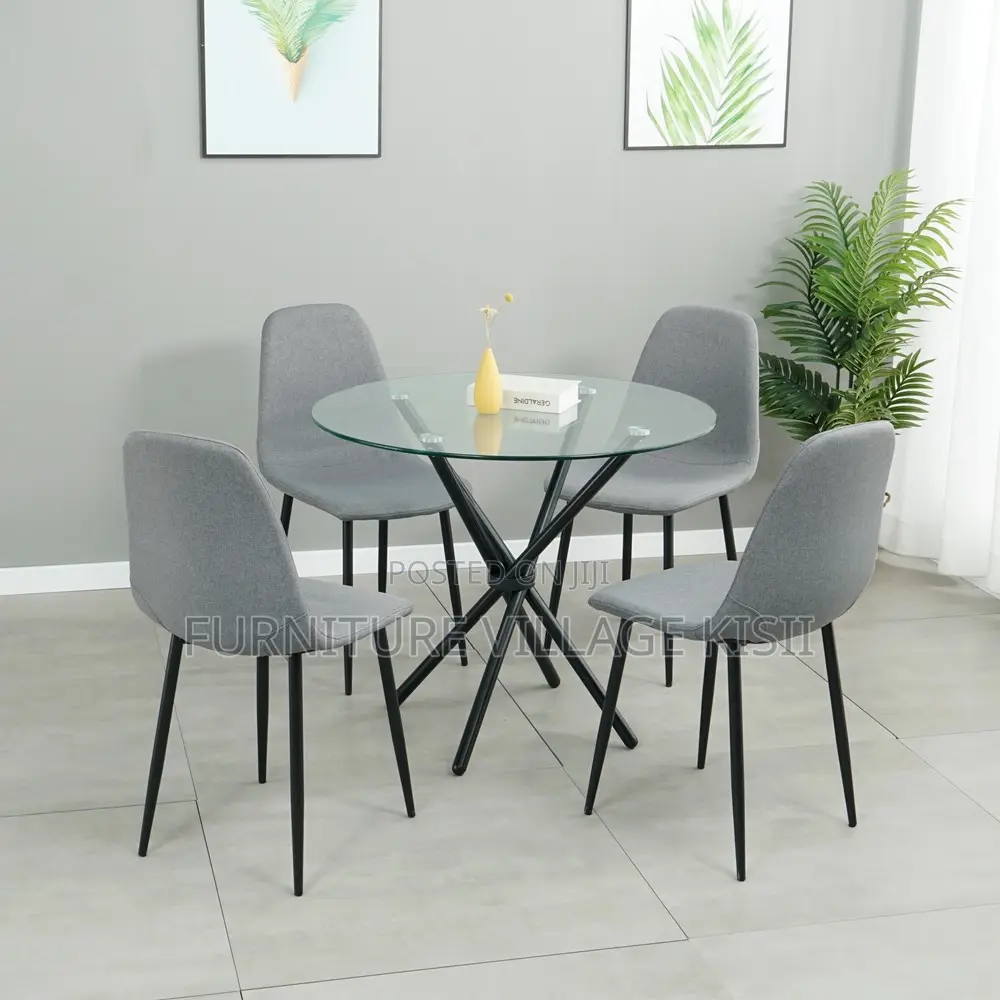 Nordic Round Glass Dining Table