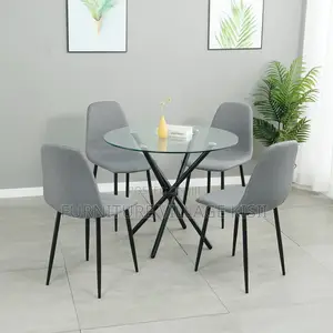 Nordic Round Glass Dining Table