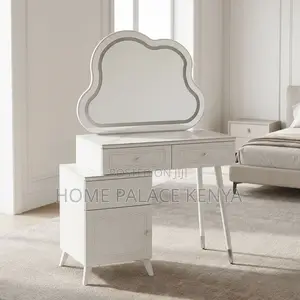 Vanity Set; White LED Mirrored Vanity Makeup Set