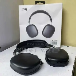 Model P9 Wireless Bluetooth Headphone Black Best Quality