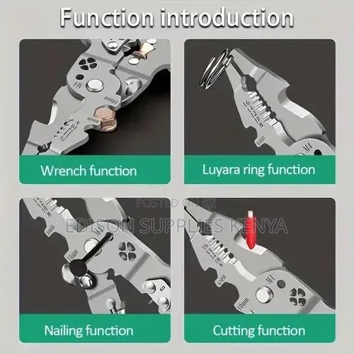 OUSHIDA Multifunctional Wire Stripper Pliers 8", Crimper, Shearing