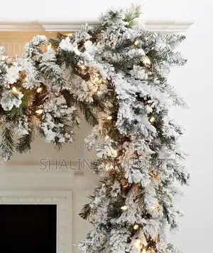 2.7M Christmas Snow Flocked Garland