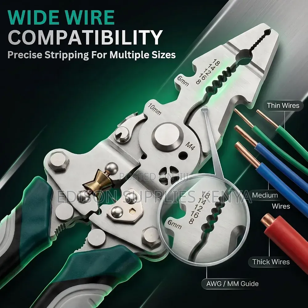 OUSHIDA Multifunctional Wire Stripper Pliers 8", Crimper, Shearing