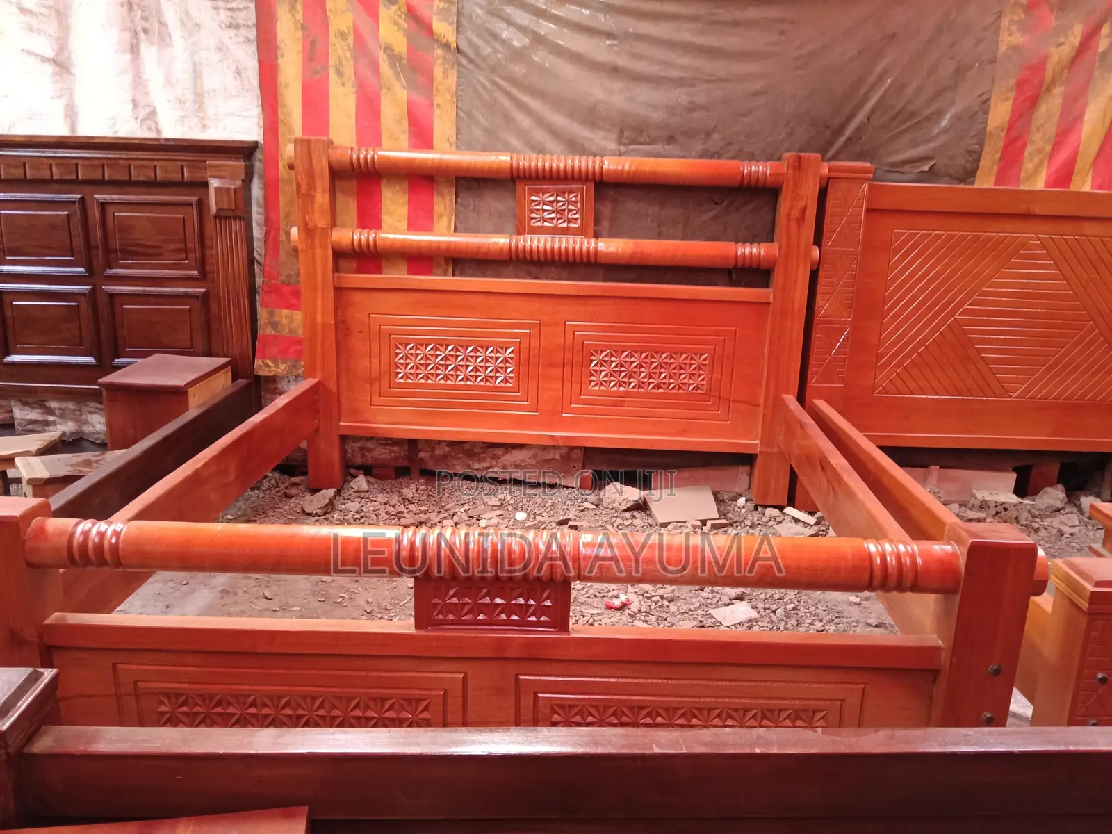 5 by 6 Bed Pure Mahogany
