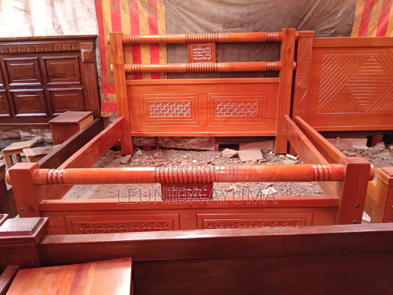 5 by 6 Bed Pure Mahogany