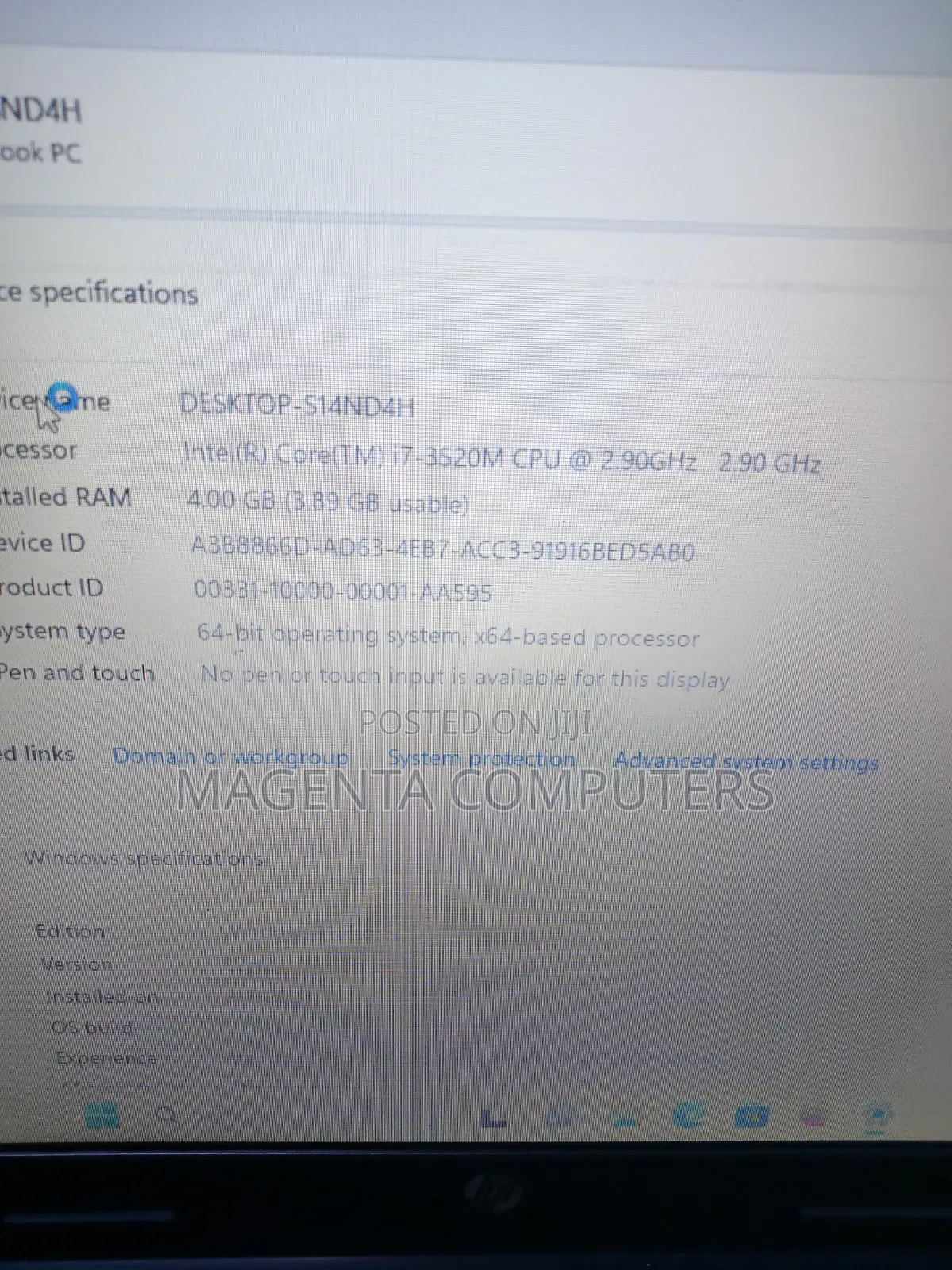 Laptop HP Stream Notebook 4GB Intel Core i7 HDD 160GB