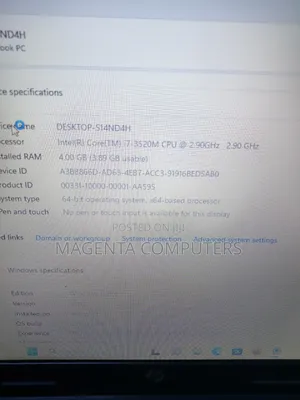 Laptop HP Stream Notebook 4GB Intel Core i7 HDD 160GB