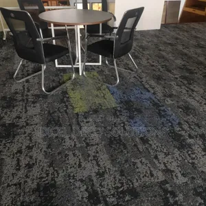 Blue and Charcoal Carpet Tiles for Office Interiors