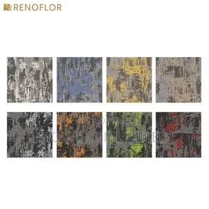 Ember Red Premium Carpet Tiles for Office Flooring