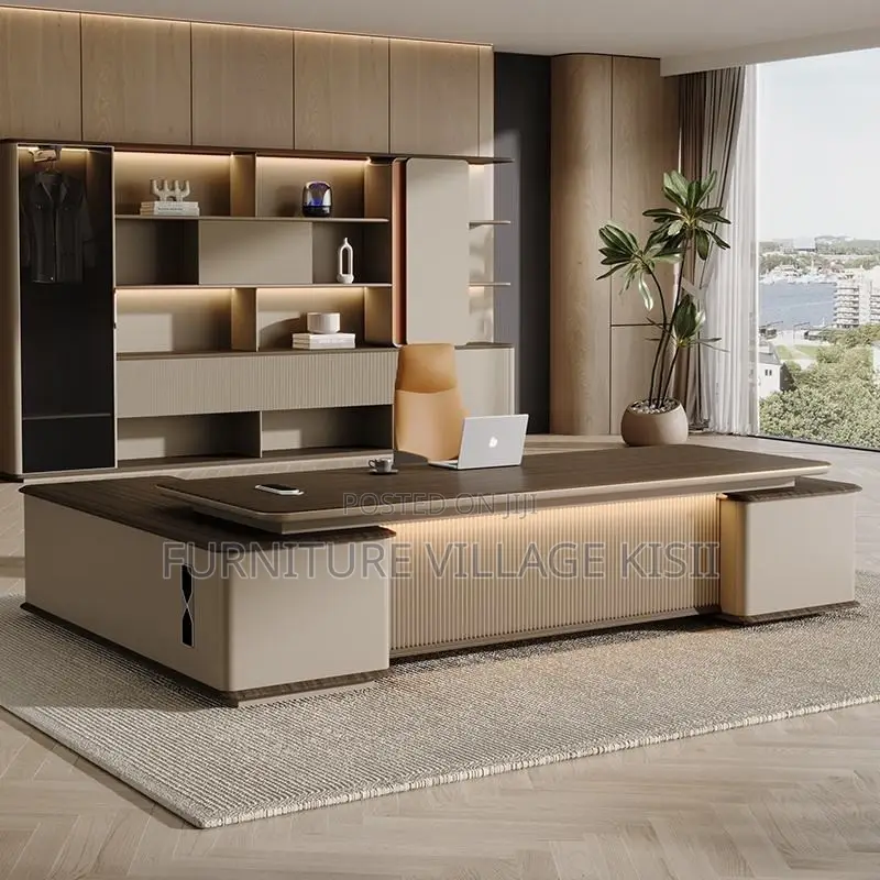 2000mm Executive Desk With Led Lights