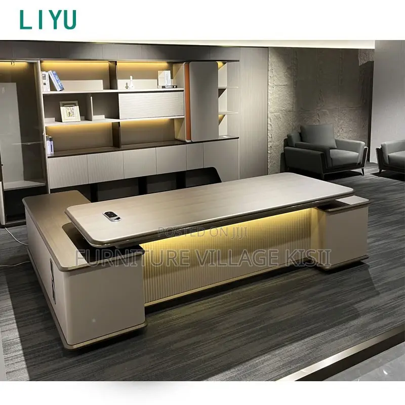 2000mm Executive Desk With Led Lights