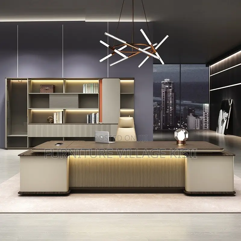 2000mm Executive Desk With Led Lights