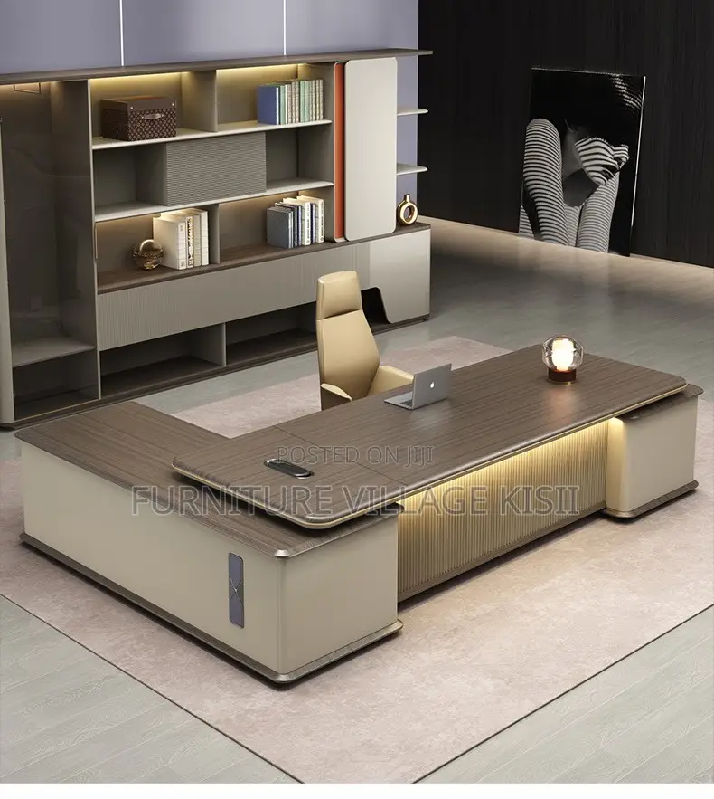 2000mm Executive Desk With Led Lights