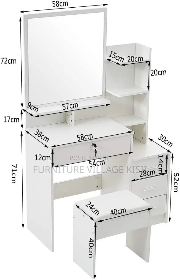 Vanity Dressing Table-White