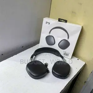 P9 Wireless Bluetooth Over-Ear Headphones Black With Built-in Controls