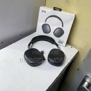 Black With Built-in Controls & Microphone P9 Bluetooth Headphones