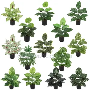 Variety of Artificial Green Plants - 85cm