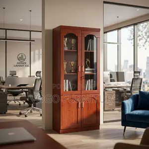 Cabinet; 2-Door Mahogany Cabinet