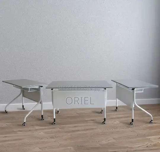 Office Chair : Call Center White Office Foldable Table