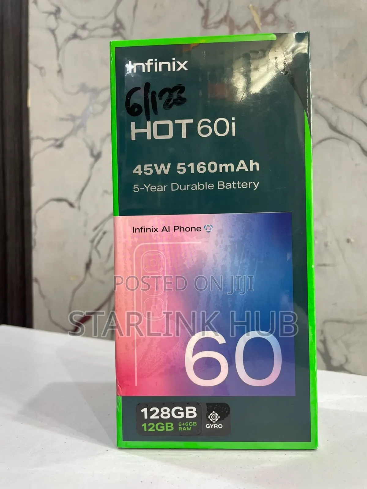 New Infinix Hot 60i 128 GB Black