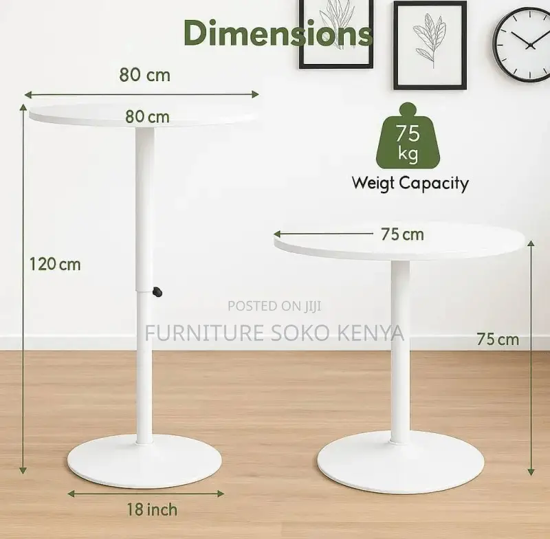 Round Coffee Table | Home Office | Adjustable Tea Tables