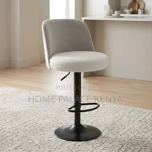 Bar Stool; Height Adjustable Fabric Bar Stool