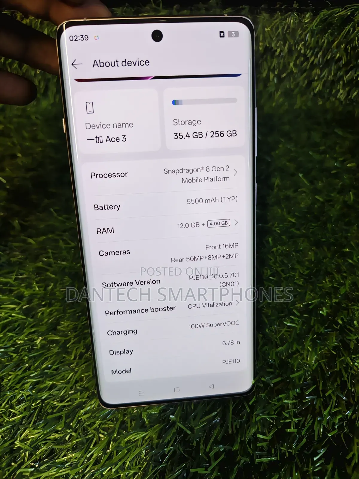 New OnePlus Ace 3 256 GB Bronze